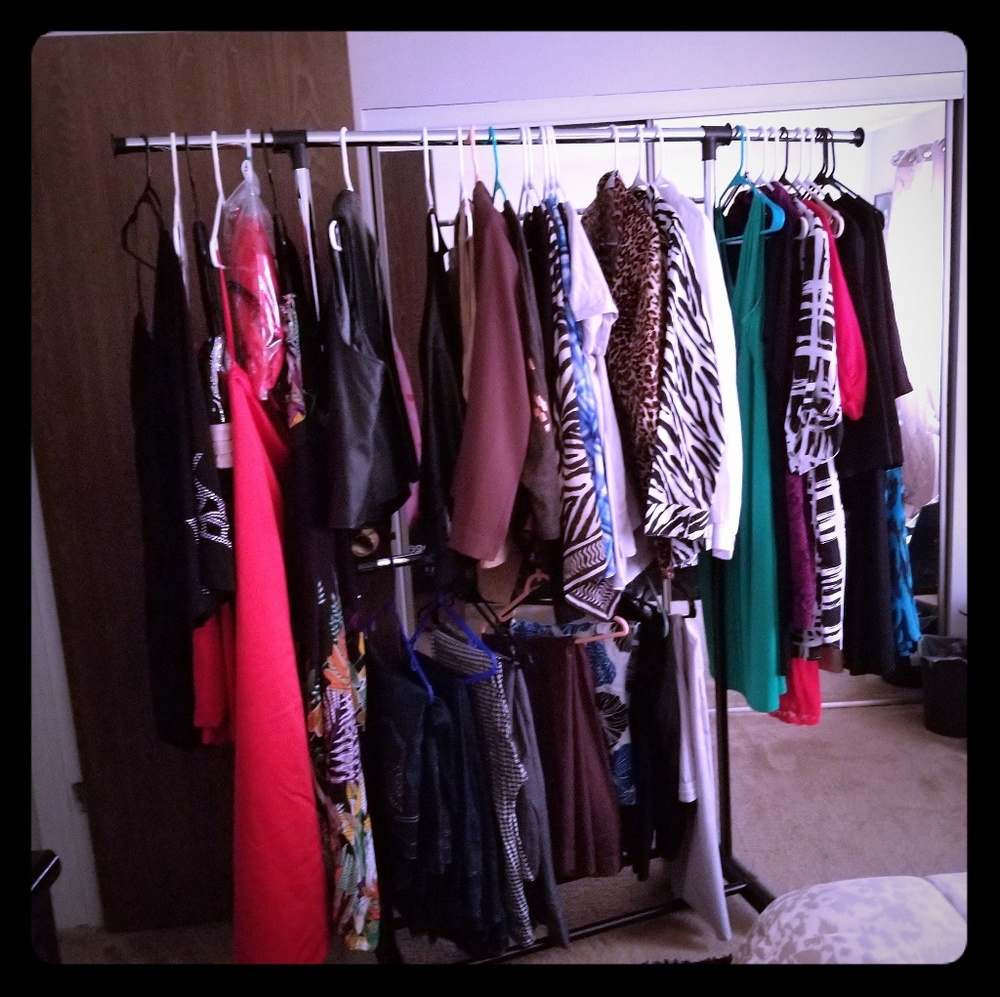 Dresses, shirts, suits, jean's, pants, shoes